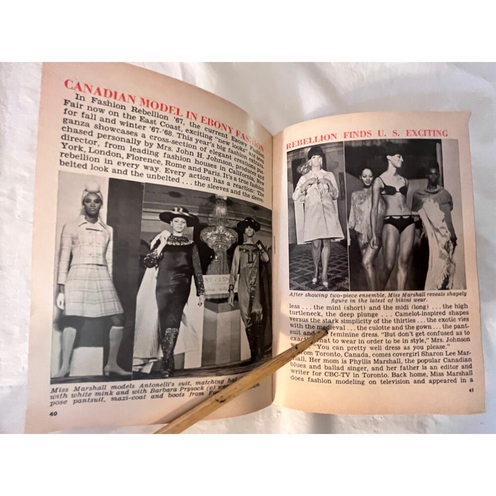 JET Magazine Oct 5 1967 Sharon Marshall Ebony Fashion Fair Fashion Rebellion - Picture 4 of 9